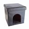 Pet Adobe Pet House Ottoman Collapsible Multipurpose Bed Cube and Footrest Faux Leather forCat or Small Dog 172909DNX - alternate 5